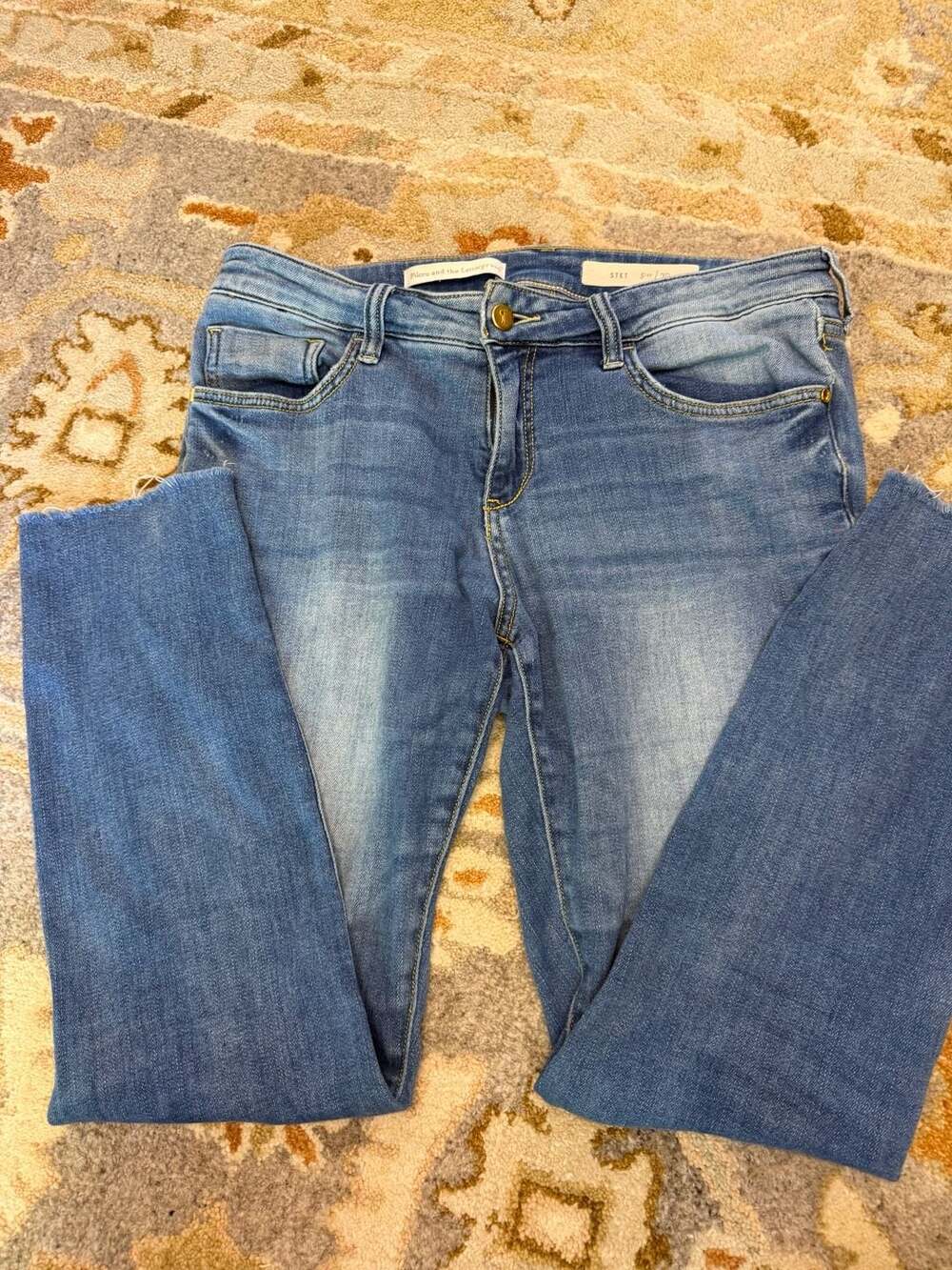 Pilcro and the Letterpress The Stet Raw Hem Straight Leg Jeans